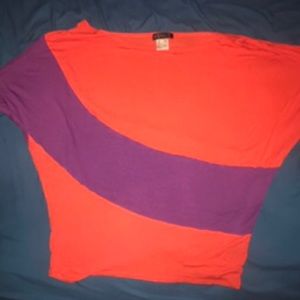 Orange and purple shirt